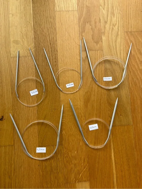 INOX metal circular knitting needles