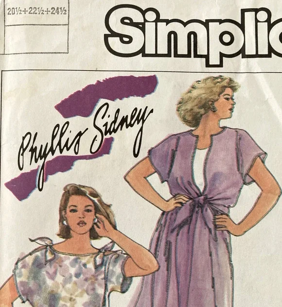 Simplicity 6859 Pattern Women Two-Piece Dress Sz 20.5-24.5 UNCUT 80s