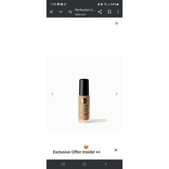 New Lot of 3 Sealed NK Makeup Perfection Liquid Foundation FFPF03 Warm Beige