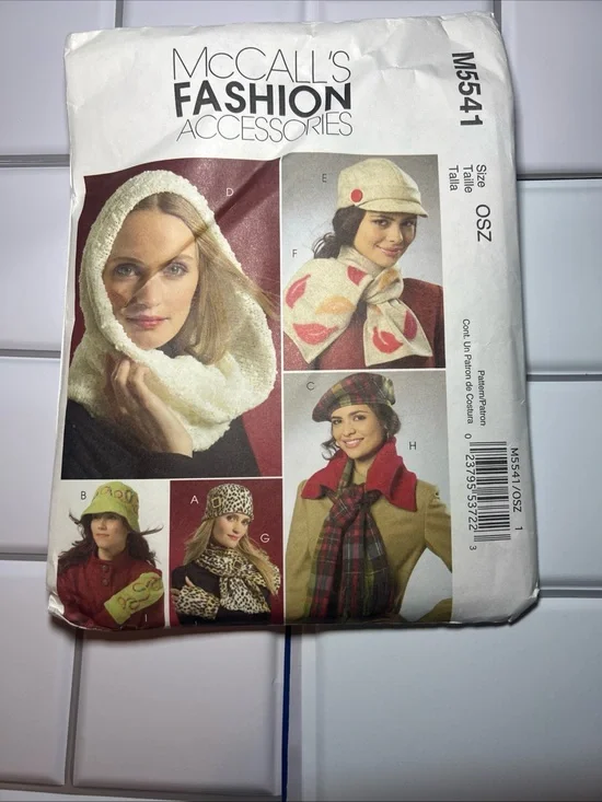 McCall's M5541 Winter Fashion Accessories Sewing Pattern OSZ