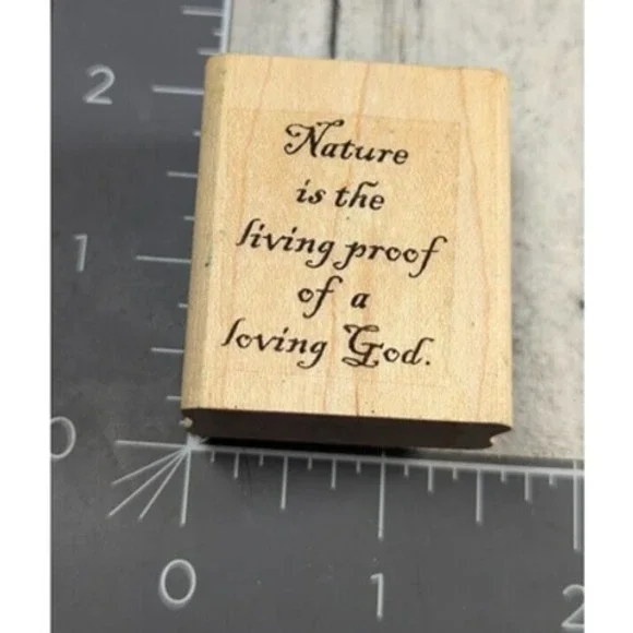 Stampin' Up! Nature Is The Living Proof Of Loving God Rubber Stamp Wood #i91