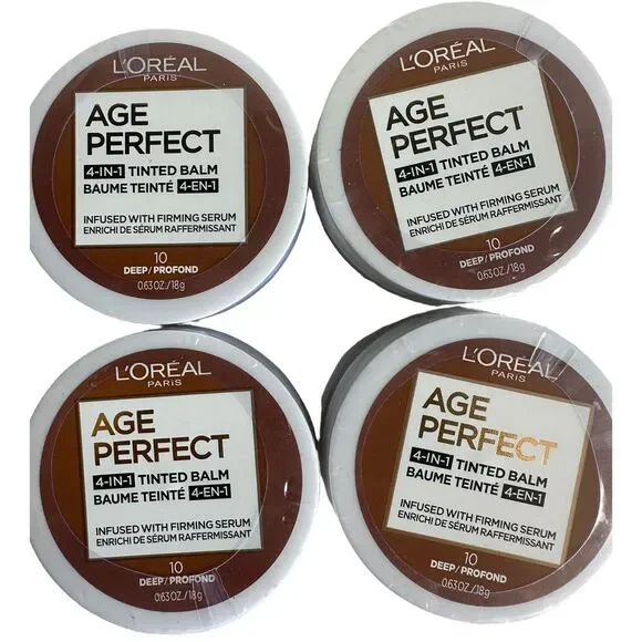 4x Loreal Paris Age Perfect 4 in 1 Tinted Balm 10‎ Deep