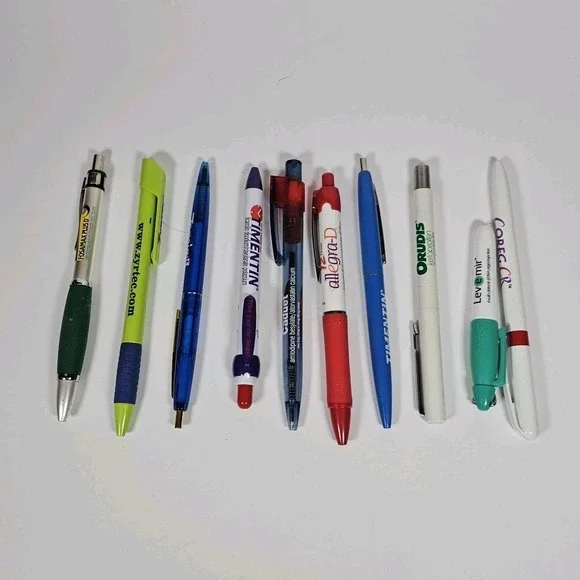 Lot Plastic Pharmaceutical Drug Rep Pens Medical Collectibles