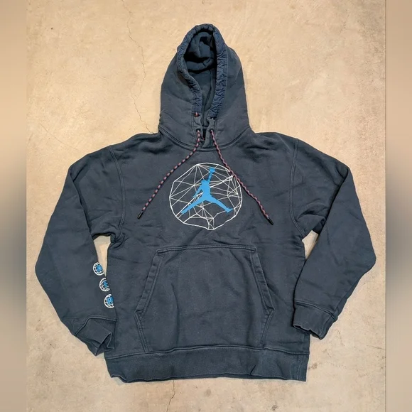 Air Jordan Nike Hoodie Mens S Navy Sports MJ