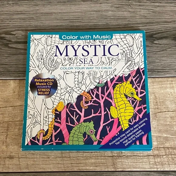 4/$15 ❤️ Color with Music Adult Coloring Book With CD