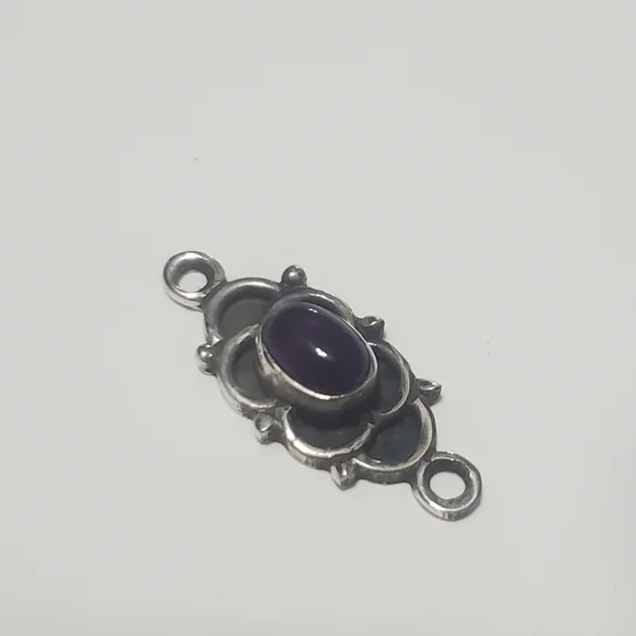 2/$15 Sterling Silver Link with Amethyst (Natural)