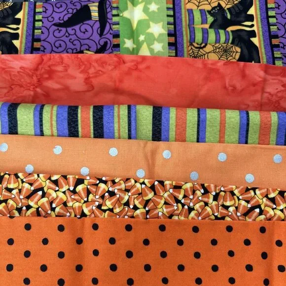 Witchy Poo by Deb Grogan Halloween Theme Cotton Quilting Fabric Lot 6 Pc