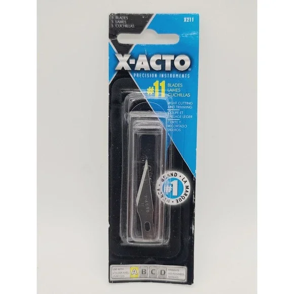 Elmers X211 Xacto 5 Count Hobby Knife Blades, No. 11- Fine Point