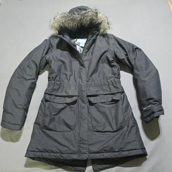 Columbia Winter Nordic Strider Parka Jacket girls Large Omni-Heat Hood