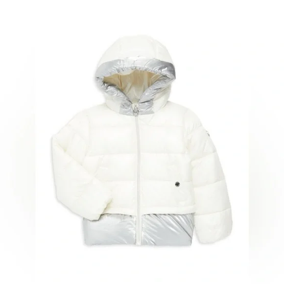 Michael Kors Puffer Coat Metallic Color Block