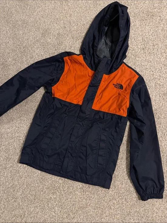 The North Face Navy and Orange Hooded Jacket