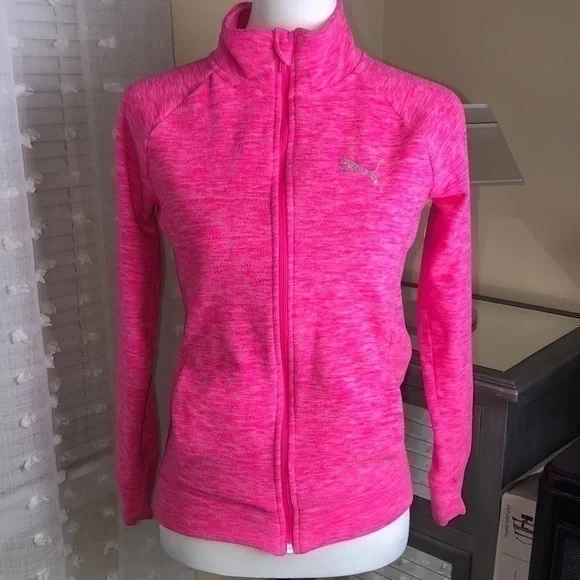 Puma‎ Pink Fleece Jacket Girls L (12-14)