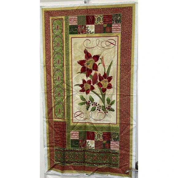 Tis the Season Cotton Fabric Quilting Panel Christmas Holiday Ro Gregg Christmas