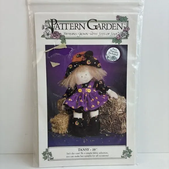 16” Doll Tansy Sewing Pattern Uncut Seasonal Fabric Choice Halloween Xmas Decor