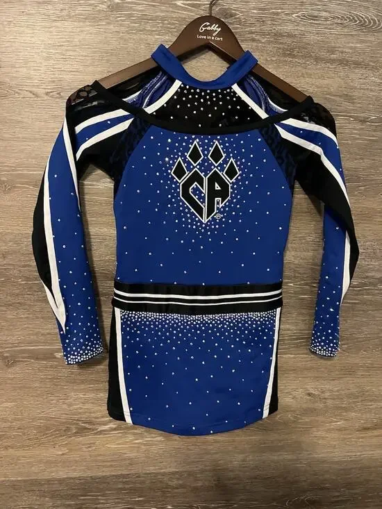Cheer Athletics All Star Cheer Uniform YL One Piece Bling Rebel Athletic