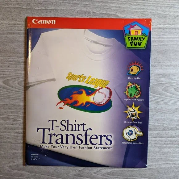 Cannon T-Shirt Transfers 10 Sheets 1998/1999 CST-6178-000 Sealed