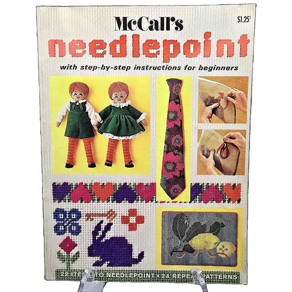 Vtg 1971 McCall's Needlepoint Book 2 Instructions & Patterns for Beginners‎