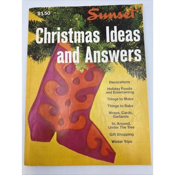 1971 Sunset‎ Christmas Ideas And Answers Magazine Crafts