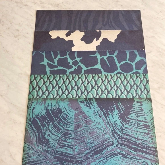Teal Blue Animal Print 12x12 Scrapbook Paper 15 Sheets