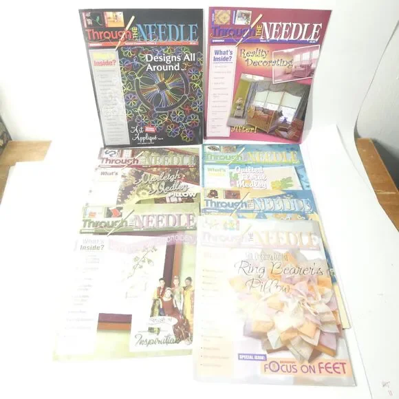 Bernina Through the Needle Magazine - 7 Back Issues Lot
