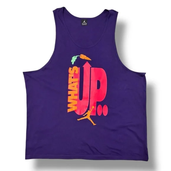 NIKE JORDAN JUMPMAN 2015 What’s Up Jock Purple Graphic Tank 3XL