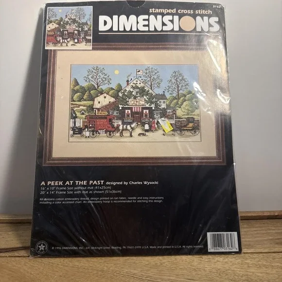 Dimensions A Peek at The Past Cross Stitch Kit 3162 NEW sealed Charles Wysocki