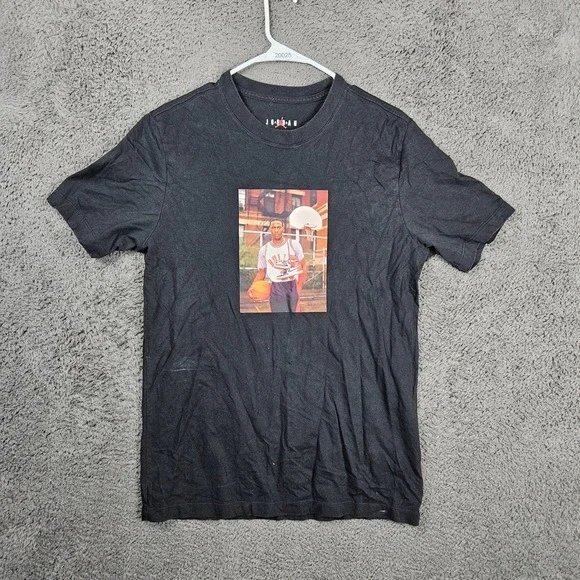Jordan Mens Michael‎ Jordan Rookie Photo Graphic T-Shirt Black HJ2354-010 Size M