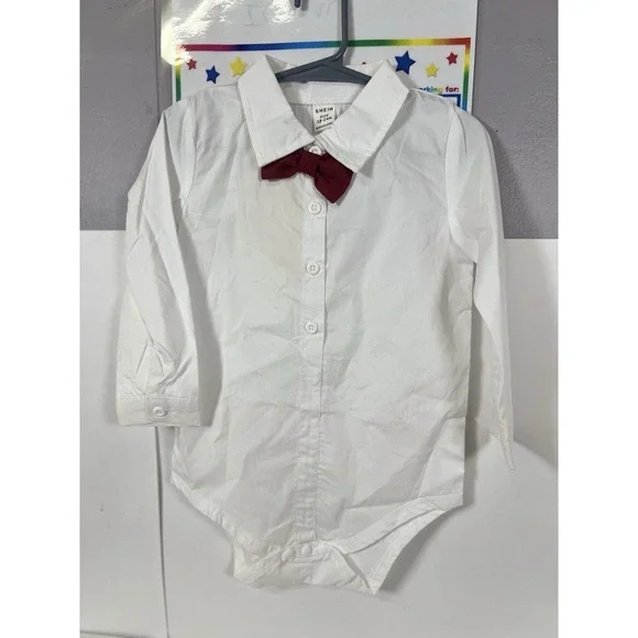 Toddler Boys Suit 18–24M Dark Red NWT – Bow Tie Shirt Pants Outfit