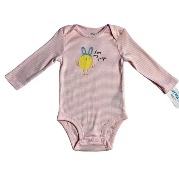 CARTER’S BABY 9M Easter Chick Bodysuit -“ LOVE MY PEEPS”