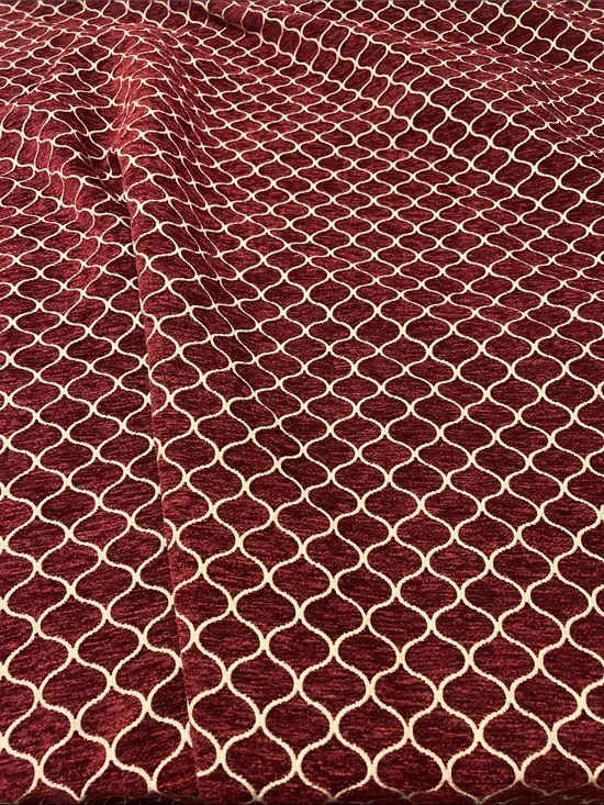 3 Continuous Yds Crimson / Brick / Upholstery Fabric, 57” Wide Home Dec Fabric