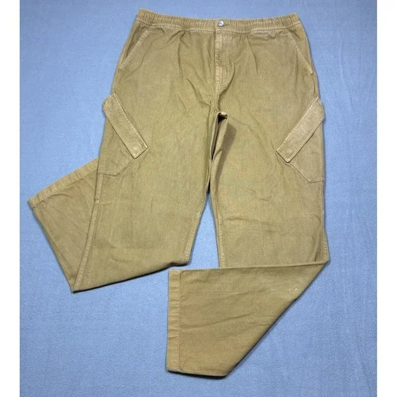 Jordan Jumpman Cargo Pants Mens XL 38x31 Khaki Tan Cotton Drawstring Utility USA