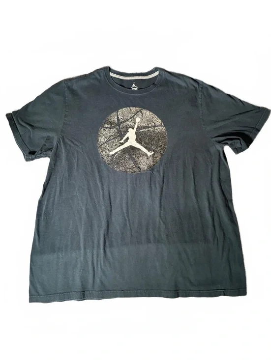 Nike Air Jordan Basketball Logo All Black XXL Shirt Tee Dri Fit
