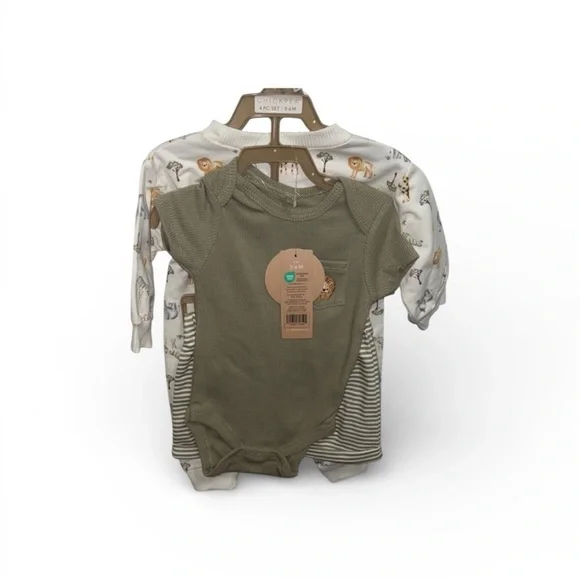 222. Chickpea Baby Bodysuit and Pajama Set Size 3-6 Months NWT