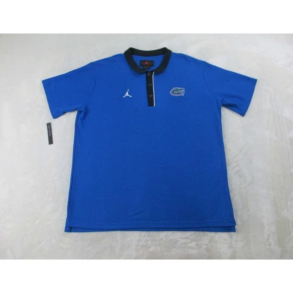 NEW Florida Gators Polo Shirt Mens Extra Large Blue Jordan UF Football NCAA