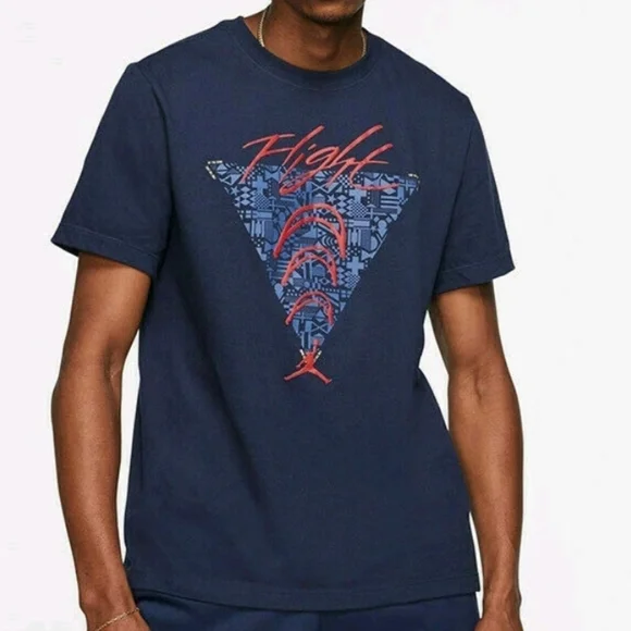 Jordan Navy and Red Graphic Tee