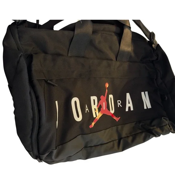 Jordan Duffel Bag Mens Large Black Excellent Jumpman Gradient Logo Sport Travel