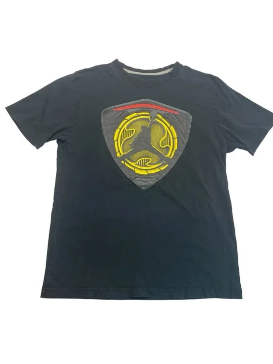 Men’s Air Jordan Jumpman Yellow & Black Graphic T-Shirt Size L