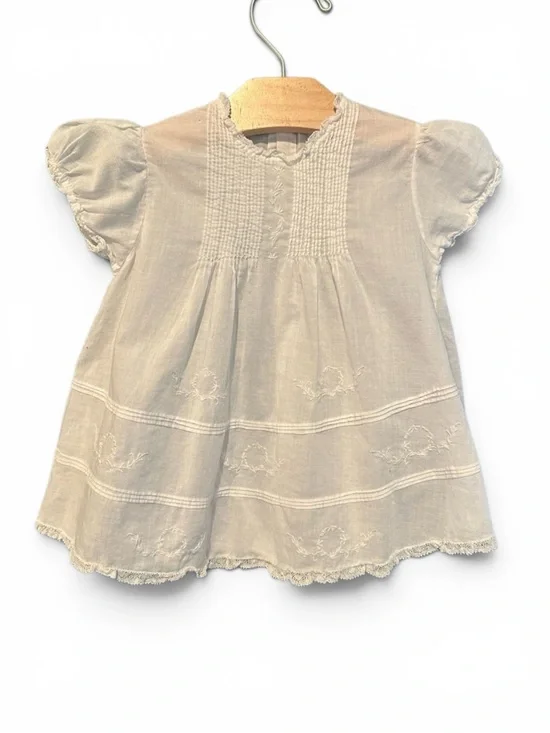Classic White Embroidered Baby Dress