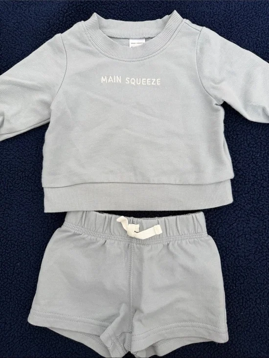Carter's Light Blue 'Main Squeeze' Sweatshirt & Shorts Set