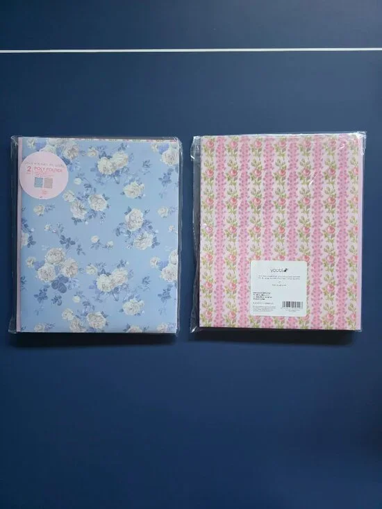 LoveShackFancy Target Everblooming Rosettes blooming set of 4 Poly Prong Folders