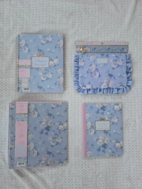 Blue LoveShackFancy Target Everblooming planner binder whisper blue bundle 4 lot