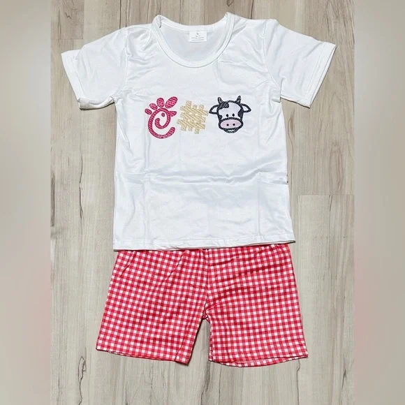 New‎ Chic-fil-a Each More Chicken Boys Short Set