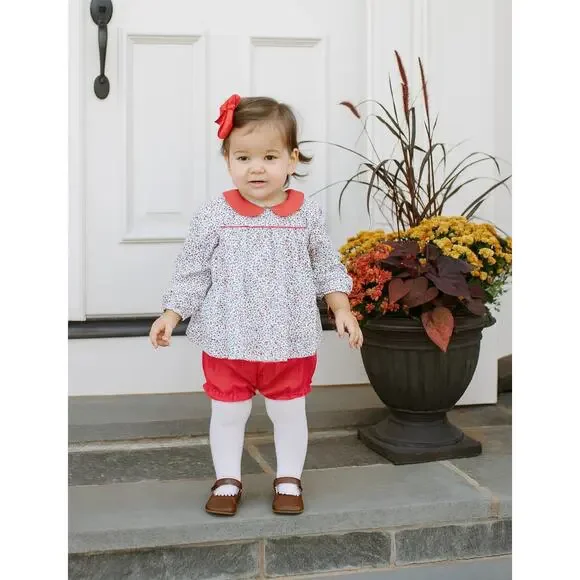 Marco & Lizzy Isabella Fall Baby Girl's Red Bloomer set NWT size‎ 24 mo