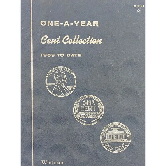 Whitman Lincoln One-a-Year Cent Collection 1909 Coin Folder/Album Partial