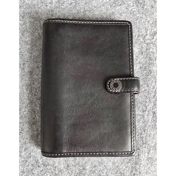 Vintage Coach Agenda Planner Passport Holder Address Book in black VGUC