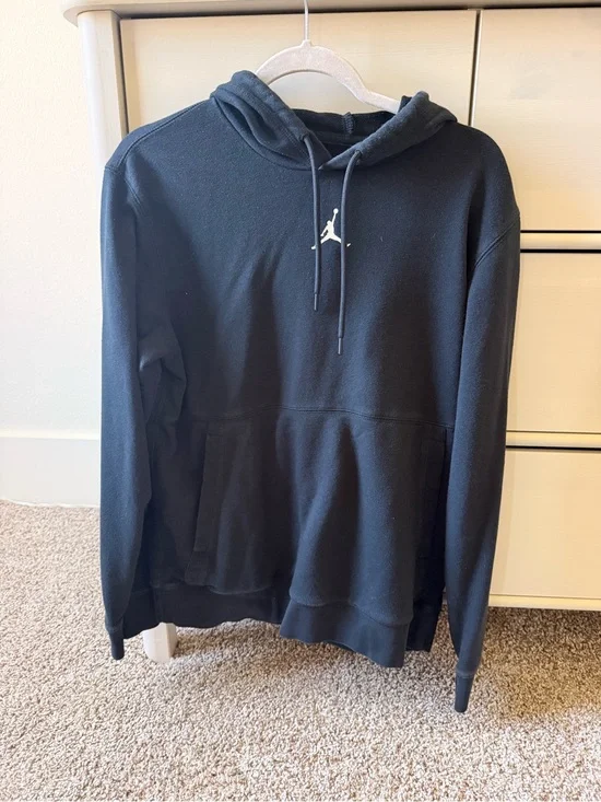Jordan Black Pullover Hoodie with White Jumpman
