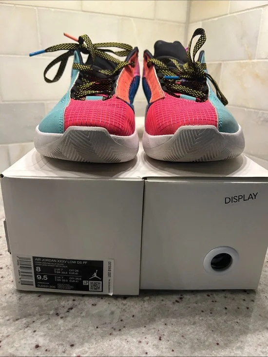Jordan Kids Low-Top Sneakers - Pink & Aqua with Black Accents