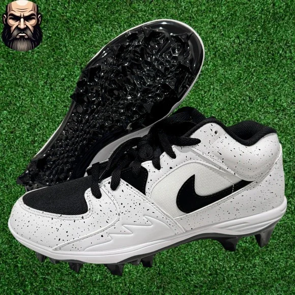 Jordan Stadium 90 Low TD White Speckle Football Cleats HQ0210-100 Men's Size 9