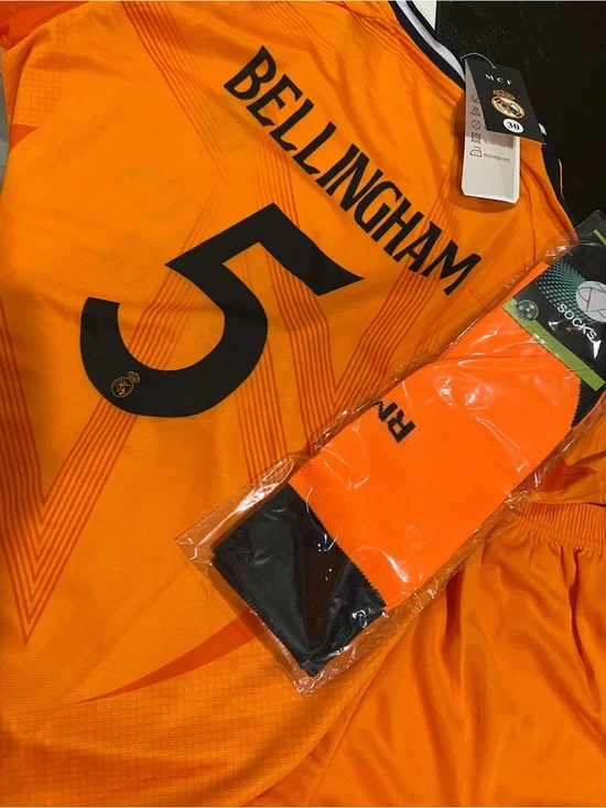 Bellingham #5 Orange Soccer Jersey