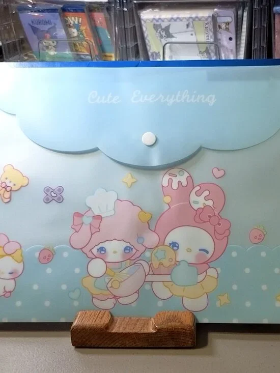 2755 Thickened Plastic Document Folder with Snap Closure Hello Kitty Charters